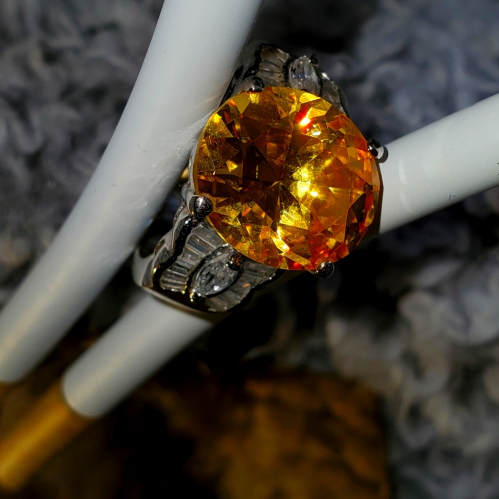925 Sterling silver Citrine ring